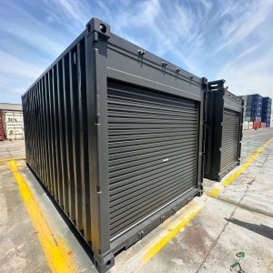 20ft Container With Roll Up Door Grey